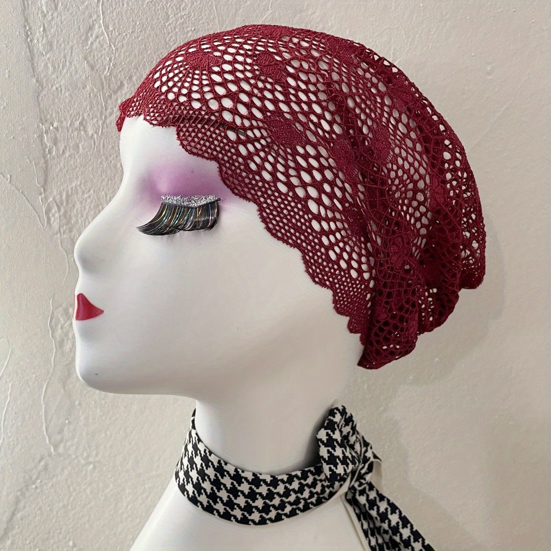 Hollow Out Lace Beanie Turban Cap Head Wrap Chemo Hats
