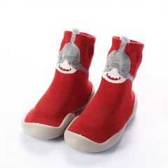 Baby Boys Cartoon Slip On Sock Shoes - Indoor Non Slip Walking Shoes