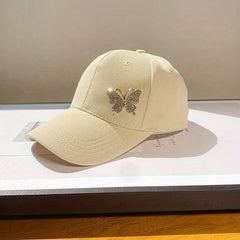 Butterfly Patch Baseball Cap Solid Casual Dad Hats Lightweight