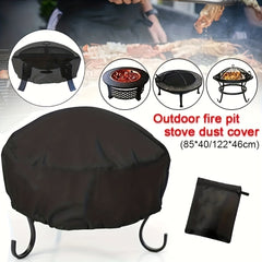 Waterproof Round Fire Pit Cover Patio Dustproof Anti UV Tear Resistant