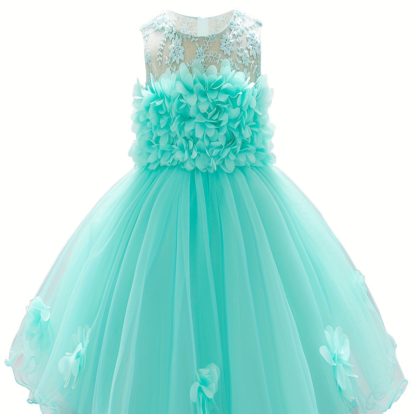 Flower Embroidered Princess Dress for Girls