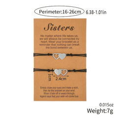 2pcs Stainless Steel Love Charm Couple Bracelet