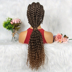 Low Ponytail Braid Wig Lace Front Synthetic Wig
