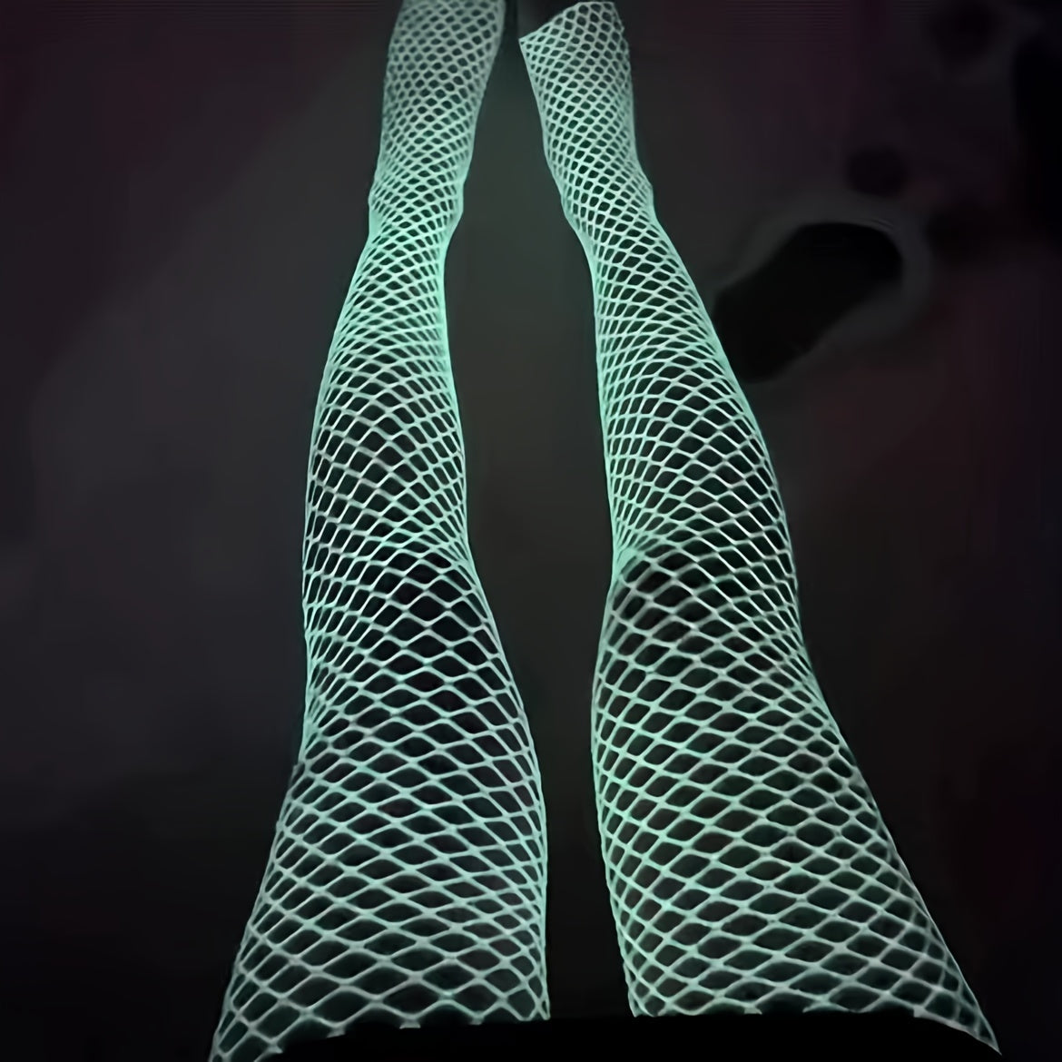  Glow In The Dark Fishnet Tights for Women 0XL-2XL