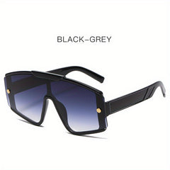 Oversized Shield Sunglasses UV400 for Travel Beach Party Club