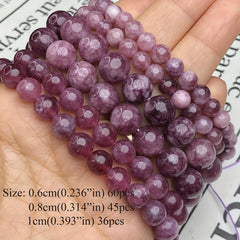 Lepidolite Stone Beads 6 8 10mm Natural Round Loose Spacer Beads Jewelry Making