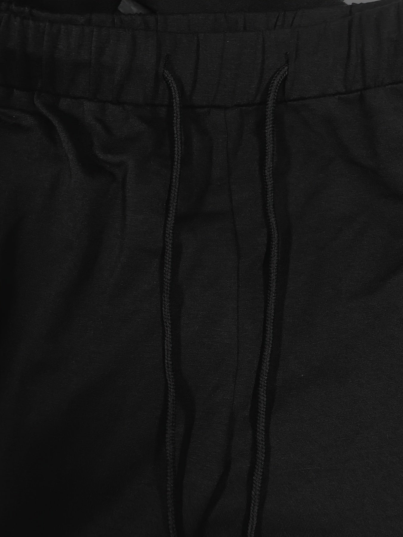  Solid Ripped Crop Top & Elastic Pants Set