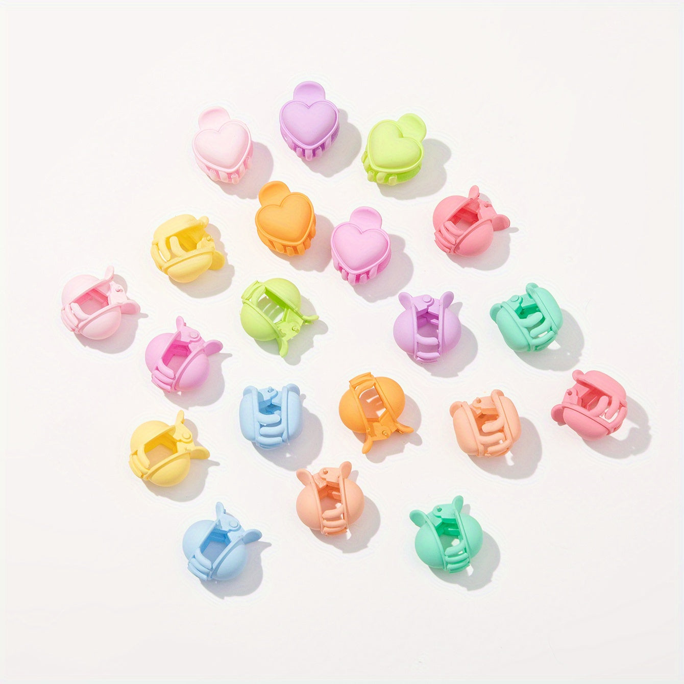 20pcs Mini Heart Hair Claw Clip for Women Girls Toddlers