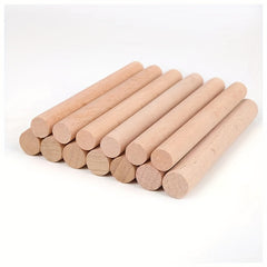 5pcs 1.0cm Solid Wood Round Stick Beech Wood 3.94in Tapestry Wooden Stick