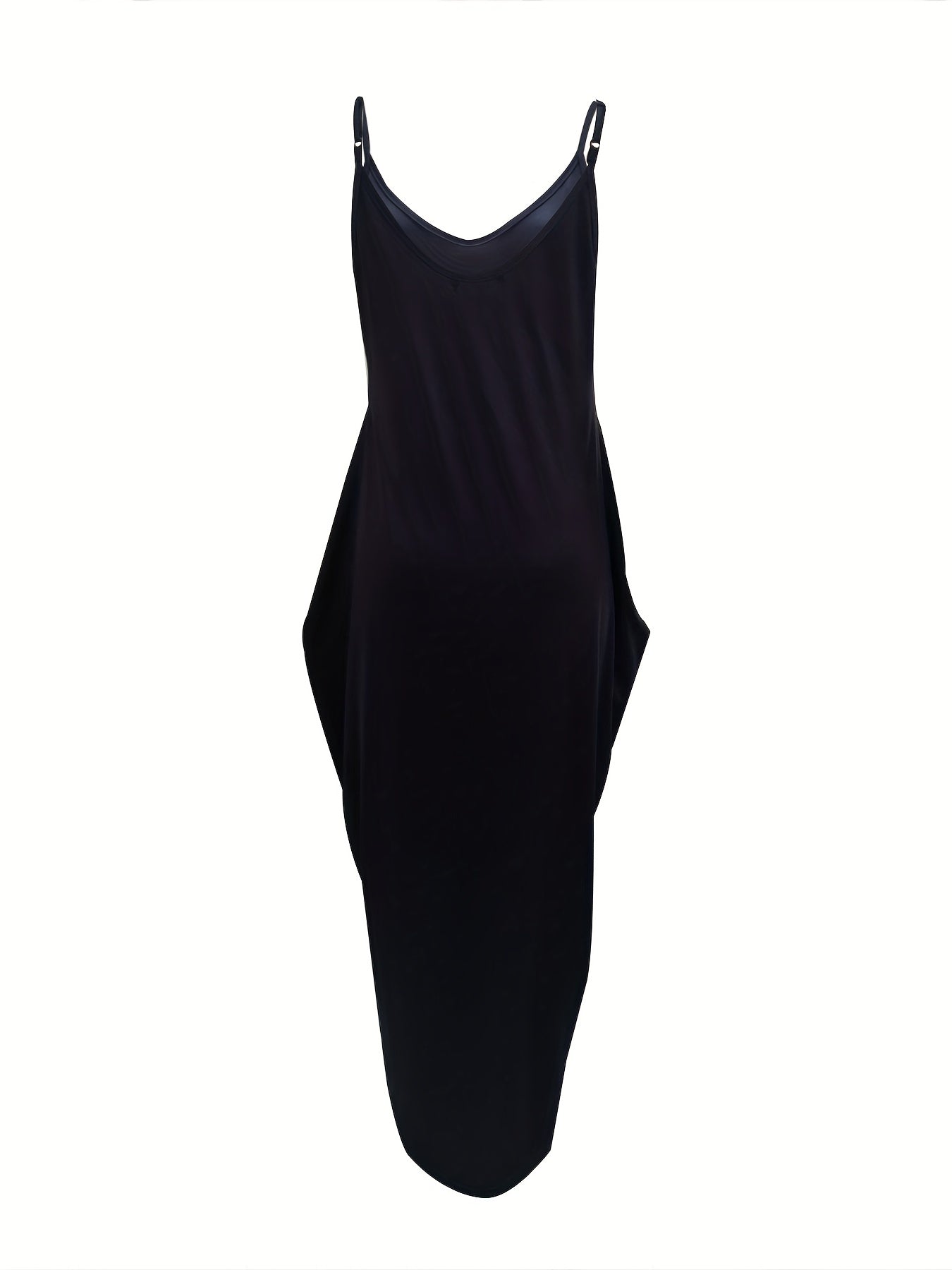  Splash Print Maxi Cami Dress V Neck Stretch With Pockets