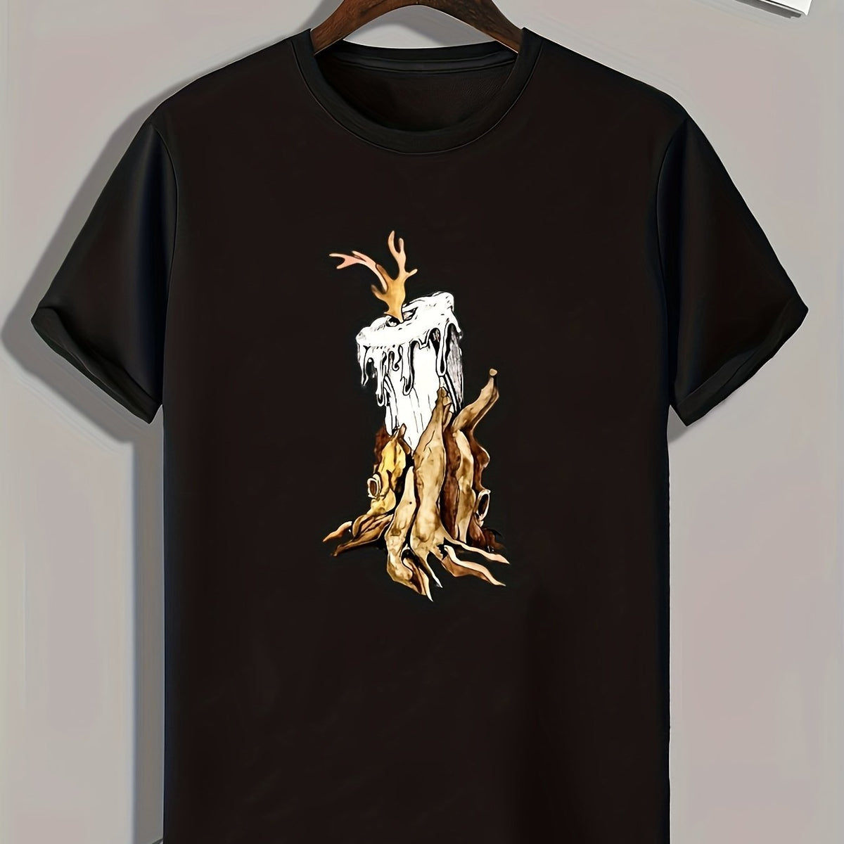 Dead Tree Print Men's Graphic T shirt Casual Comfy Tees For Summer Mens Clothing
