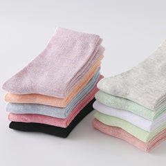 10 Pairs Candy Winter Ankle Socks Women's Stockings