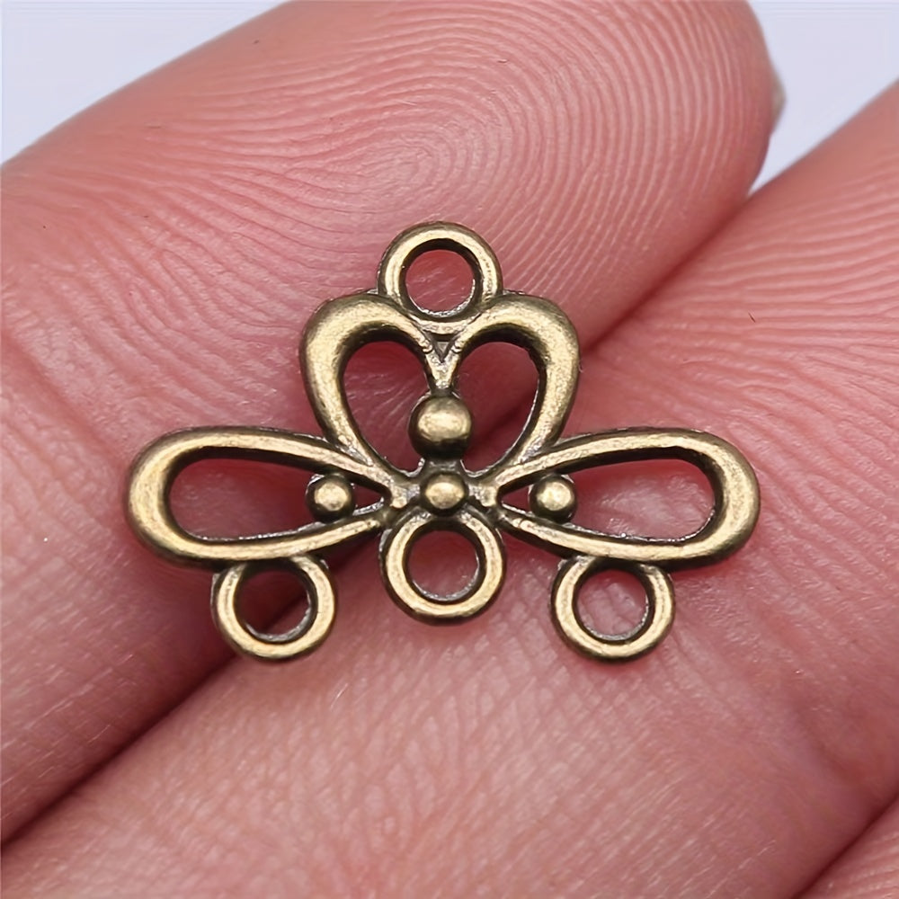 20pcs Vintage Hollow Flower Jewelry Connector for DIY Jewelry Making