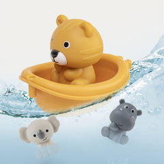 Colorful Floating Animal Bath Toy Set for Bathtub Play
