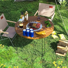 Portable Folding Stove Table for Camping Outdoor Barbecue
