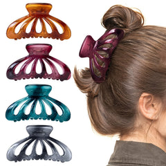 Colorful Clear Hair Claw Clip Non Slip Strong Hold Grip Hair Jaw Clip