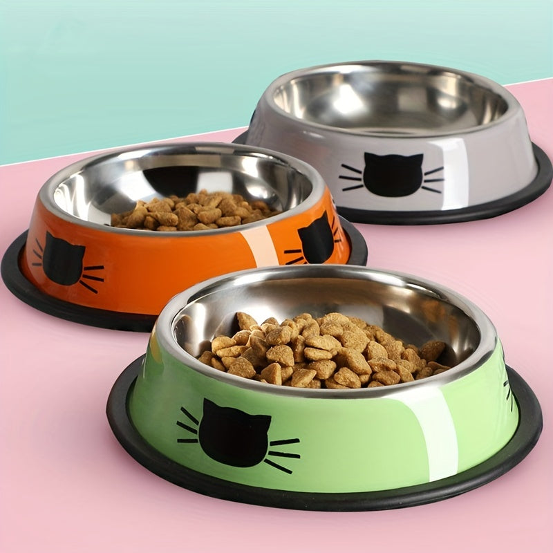 Stainless Steel Cat Bowl Non Slip Base Easy to Clean