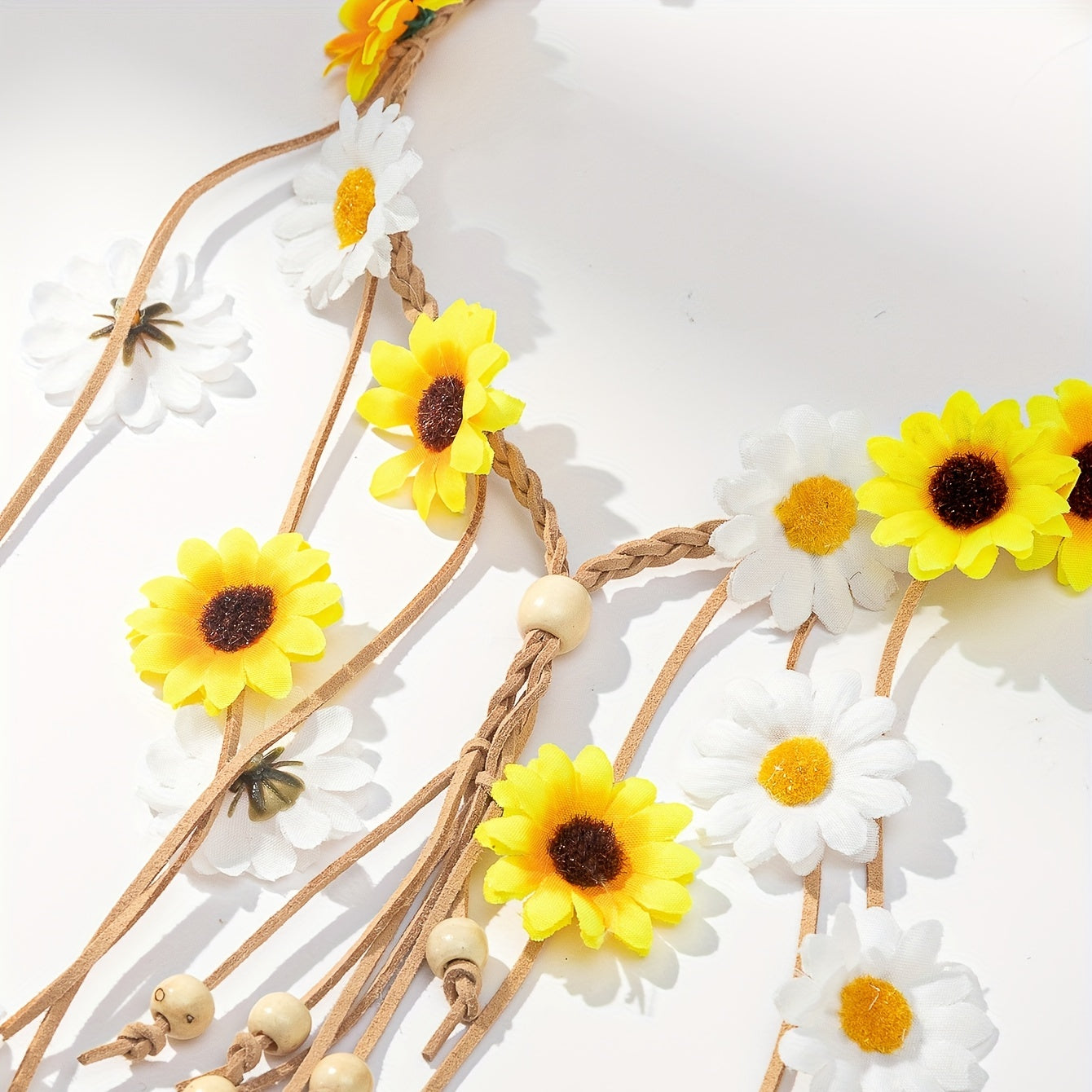 Boho Style Sunflower Tassel Hair Rope