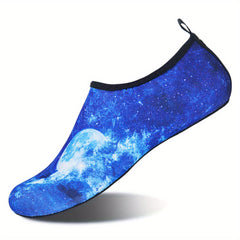 Night Sky Pattern Water Socks Soft Sole Yoga Fitness Shoes