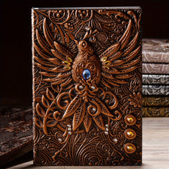 A5 Embossed Divine Bird 3D Notepad Retro