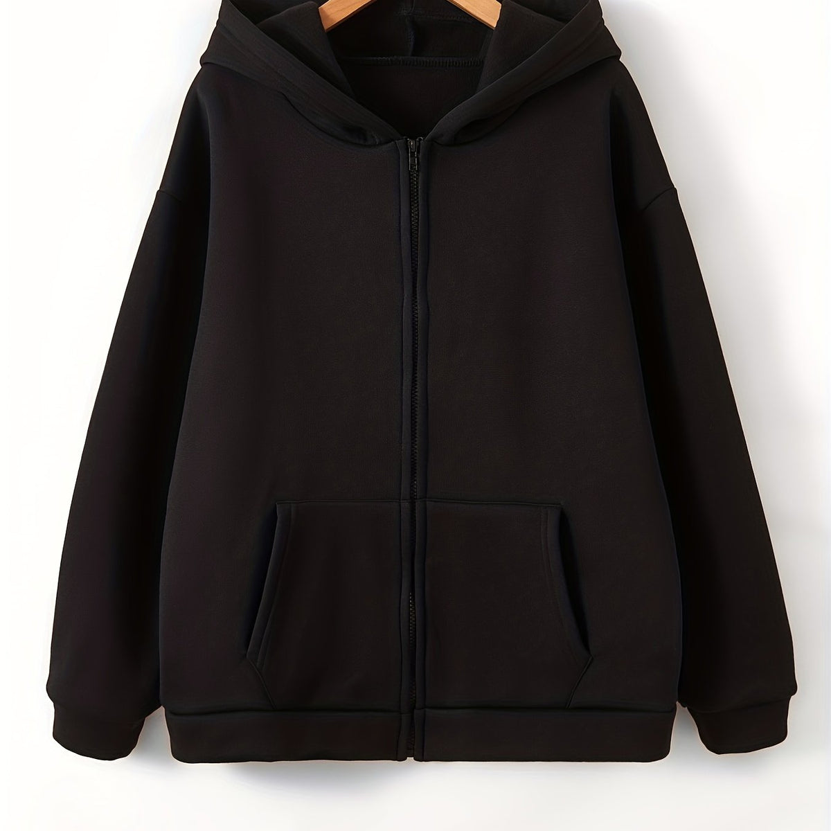 Casual Fleece Hooded Sweatshirt Women's Zip Up Hoodie