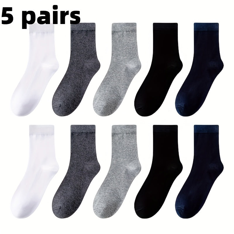 5 Pairs Diabetic Socks Unisex Comfort Stretch Knit Fabric