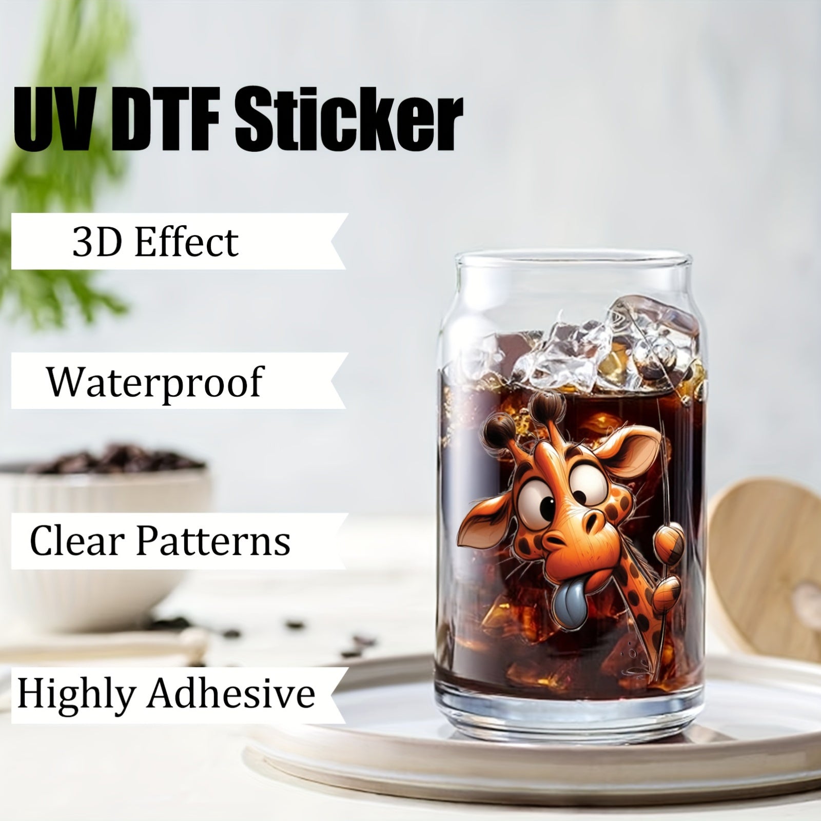 UV DTF Transfer Stickers Animal Series for Glass Cup DIY