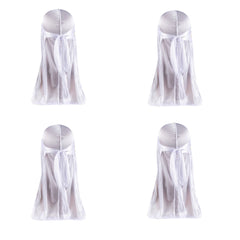 4pcs Silk Like Durags Satin Long Tail Head Wraps Silky Bandana