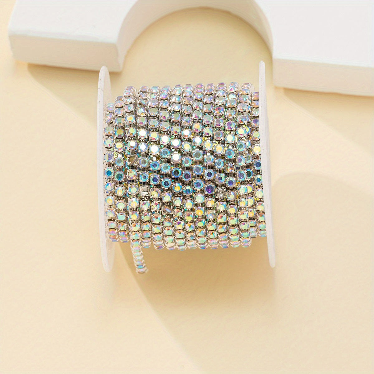 177 17inch Rhinestone Chain Silver Base AB Mixed Chain for DIY Accessories