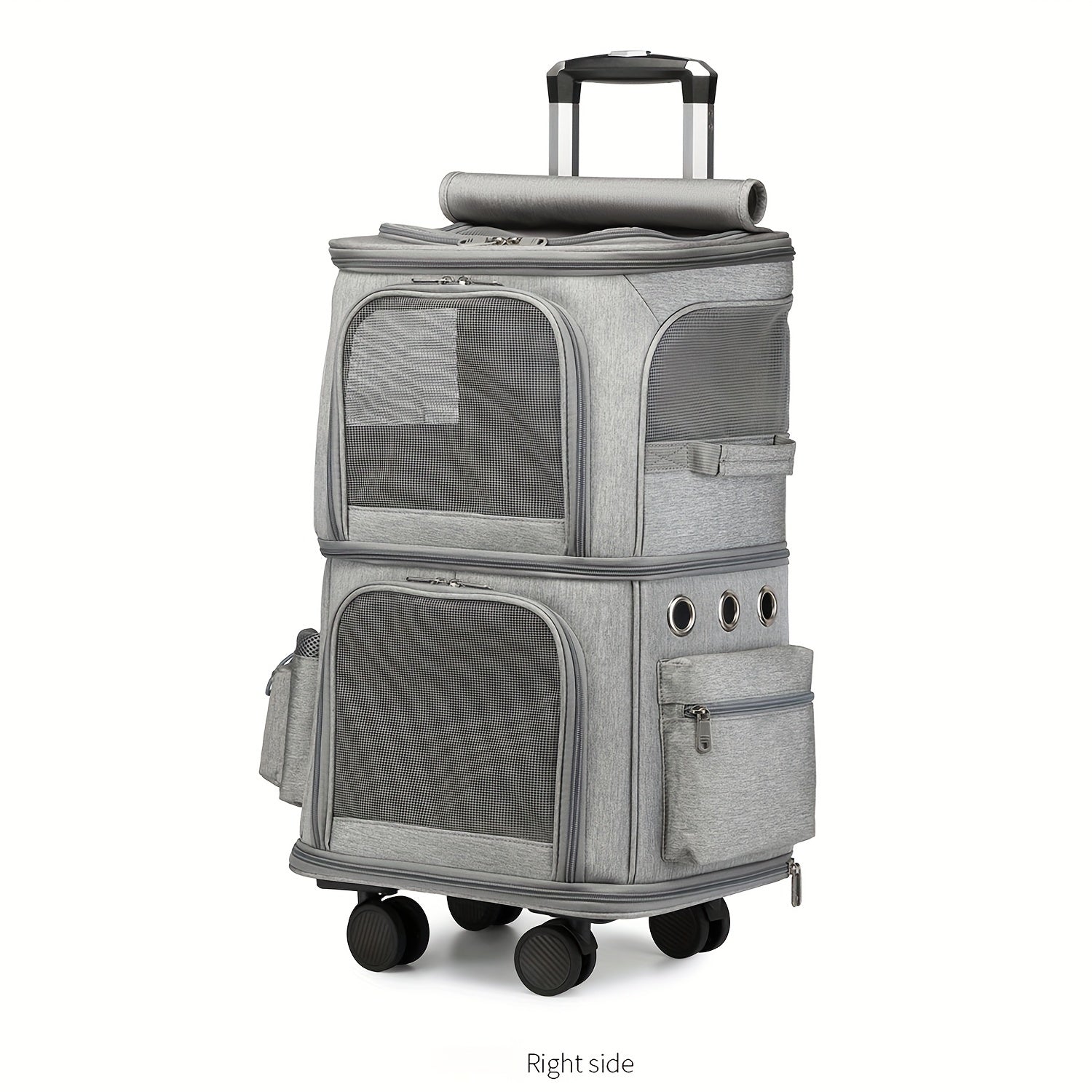 Rolling Pet Carrier Backpack for 2 Cats - Travel with Ease