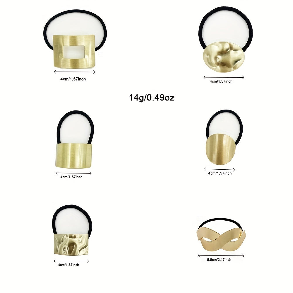 Golden Hair Tie Adult Hair Accessories Ponytail Elastic Band