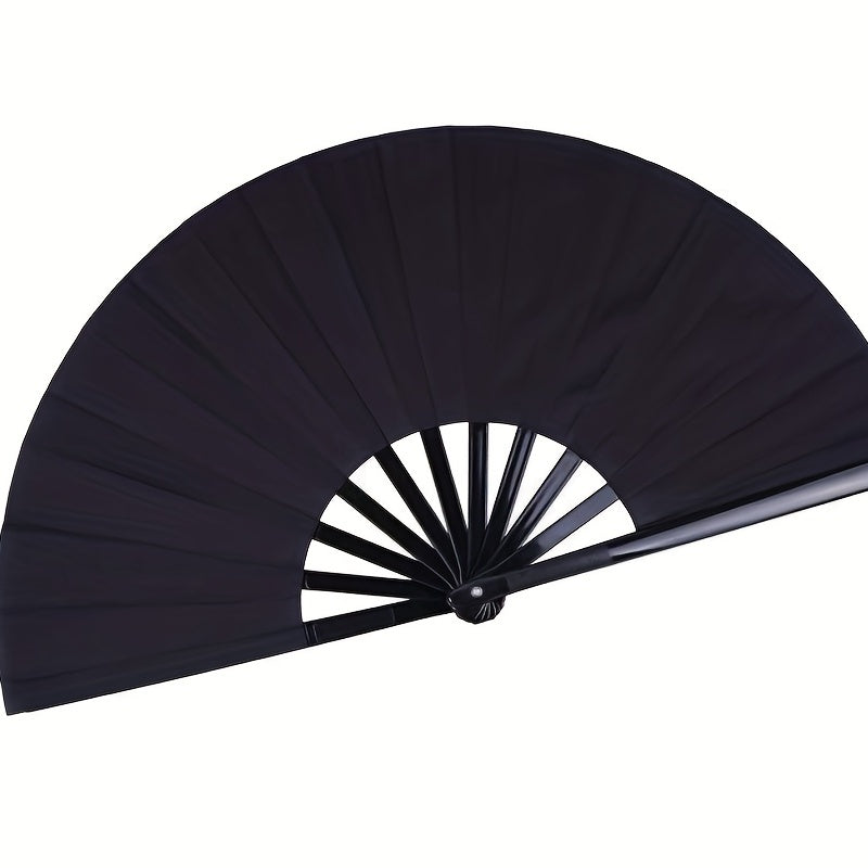 Velvet Cover Set Hand Fan Bamboo Bone Ring