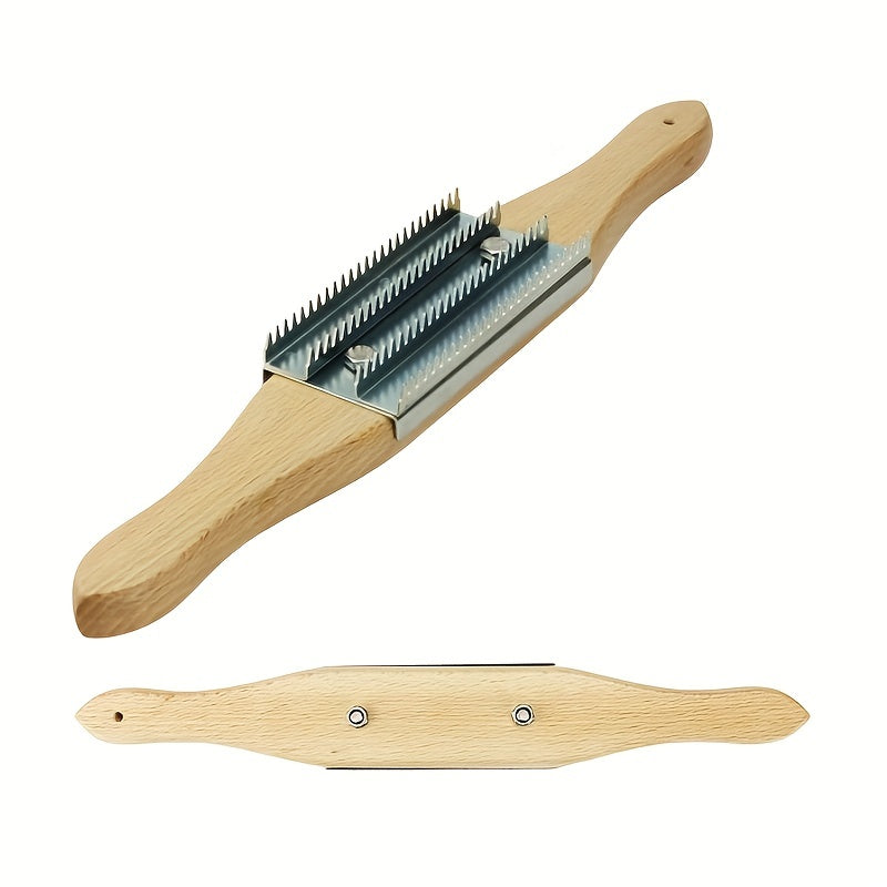 Polishing Wheel Rake 15 with Wooden Handle and Stainless Steel Rake