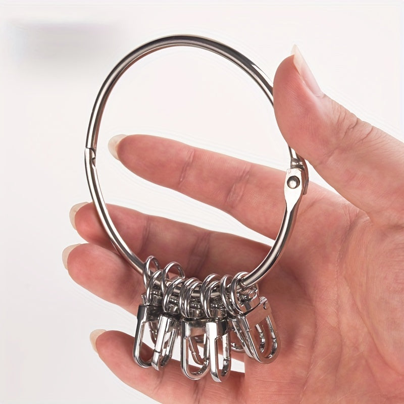 7pcs Metal Key Ring Set Quick Buckle Keychains
