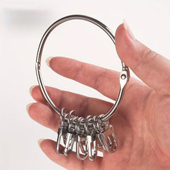 7pcs Metal Key Ring Set Quick Buckle Keychains