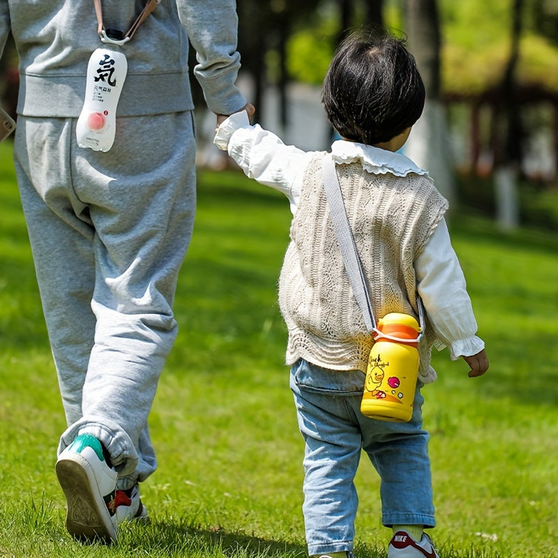 Outdoor Insulated Water Bottle with Strap Lanyard