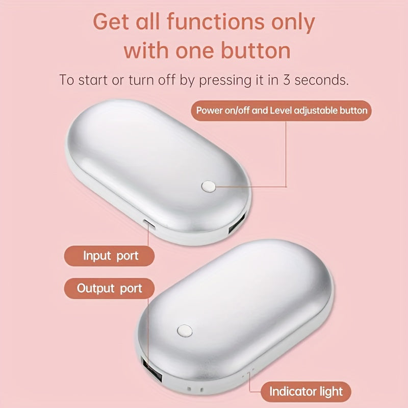 Portable Pebble Hand Warmer USB Rechargeable Mini Heater
