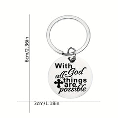Stainless Steel Faith Keychain Small Gift For Christian