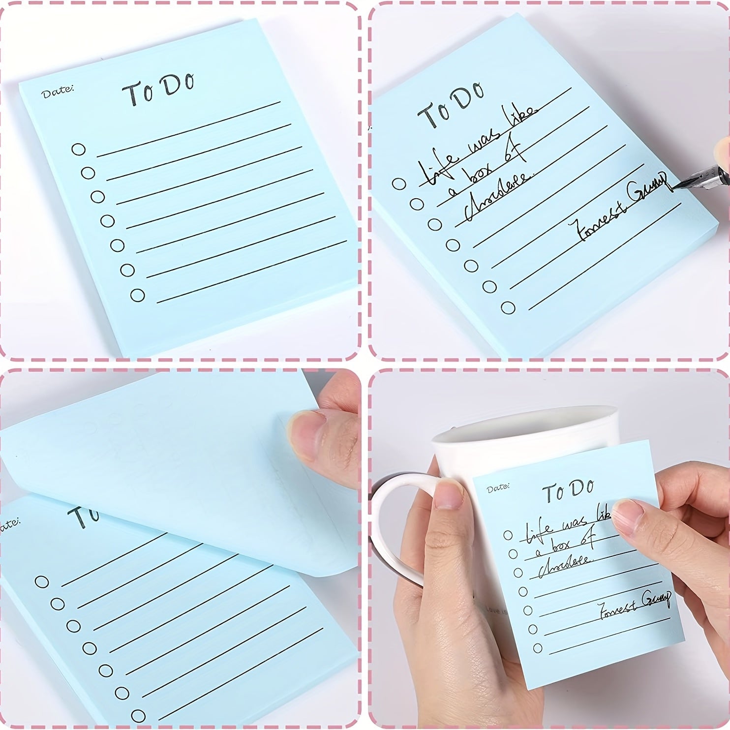 9pcs Multicolor Fluorescent Sticky Notes Adhesive Strong Sticky Notes Creative