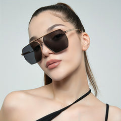 Top Bar Aviator Sunglasses Metal Frame Vintage Outdoor Eyewear