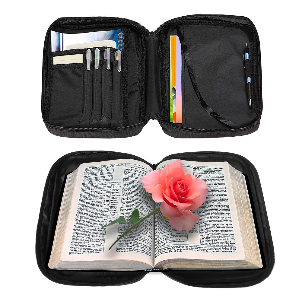 Psychedelic Butterfly Bible Cover with Handle & Zipper Pocket