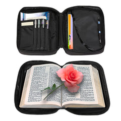 Psychedelic Butterfly Bible Cover with Handle & Zipper Pocket
