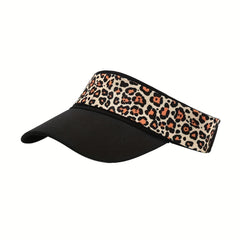 Leopard Print Women Sun Hat UV Protection Travel Beach Cap