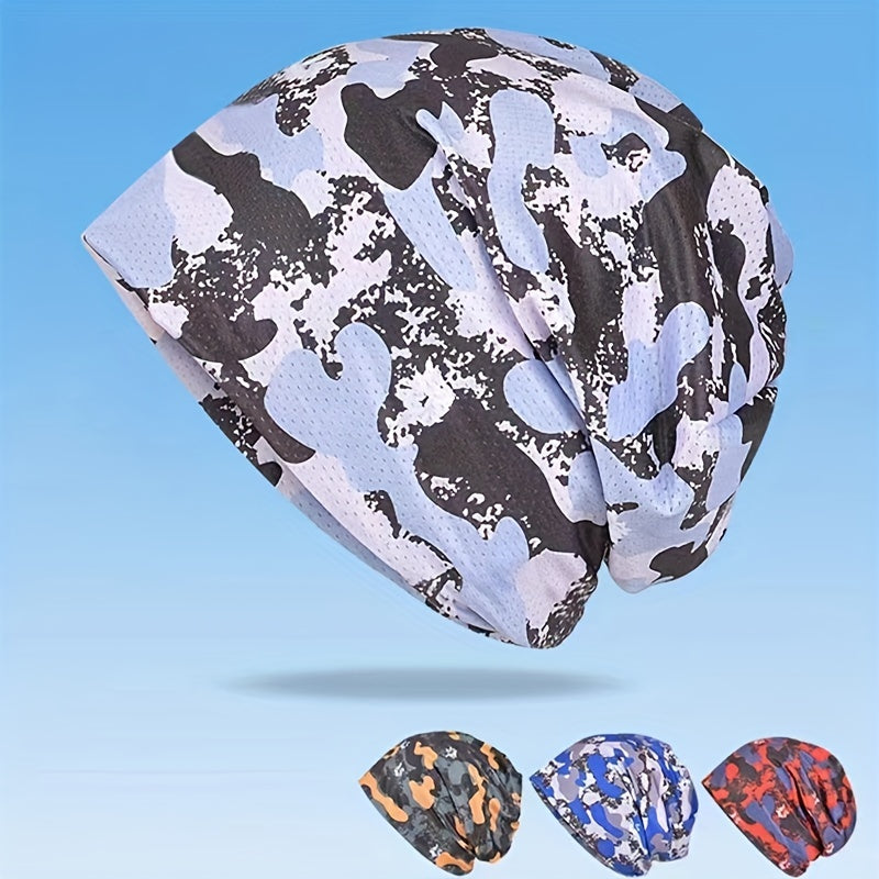 Mesh Stacking Cap Camouflage Pullover Thin Head Wrap