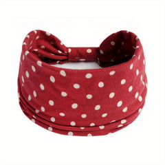 Polka Dot Knot Headband Hairband Boho Sports Yoga Headscarf