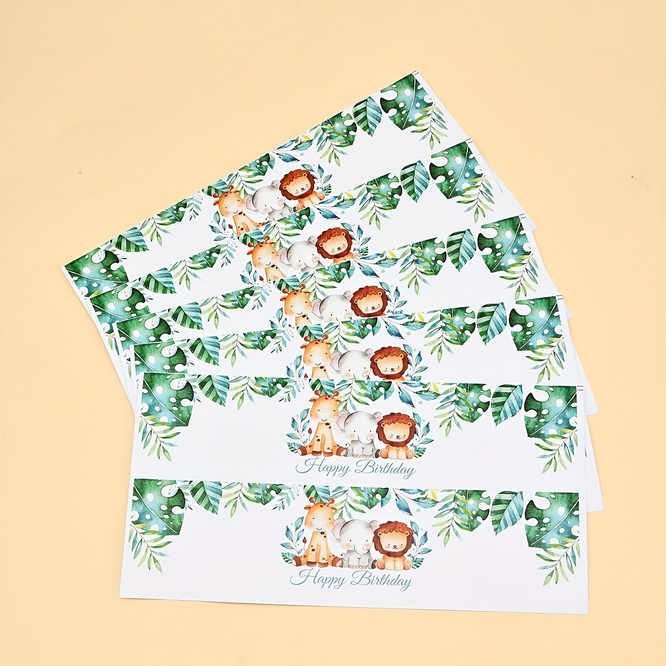 Animal Birthday Water Bottle Stickers 10pcs