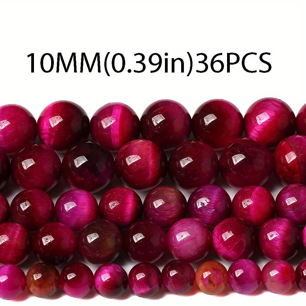 36pcs 6 8 10mm Sky Tiger Eye Loose Beads DIY Bracelets Necklaces Earrings
