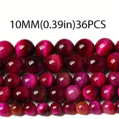 36pcs 6 8 10mm Sky Tiger Eye Loose Beads DIY Bracelets Necklaces Earrings
