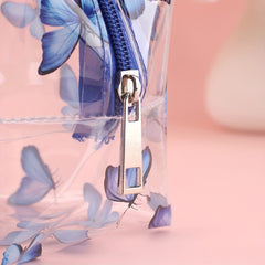 Transparent Small Flower Pencil Pouch Large Capacity Pencil Case