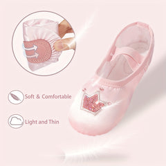 Girl's Solid Dance Shoes Comfy Non Slip Soft Sole Ballet Shoes